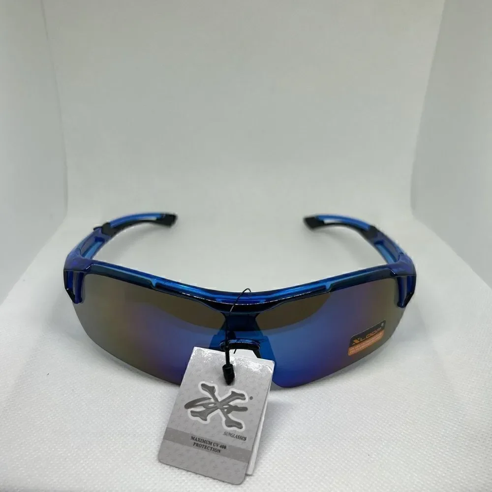 X-Loop Semi-Rimless Mirrored Sunglasses